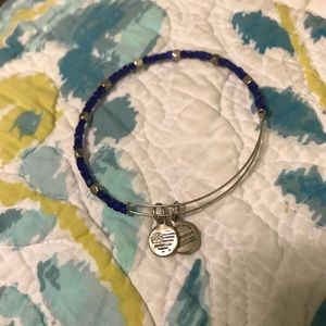 Blue beaded Alex and Ani Bracelet